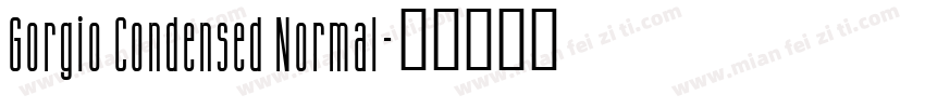 Gorgio Condensed Normal字体转换
